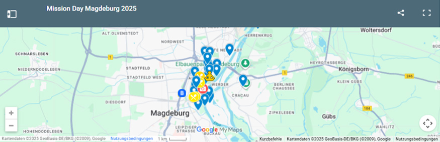 Picture of the Google Map for Magdeburg